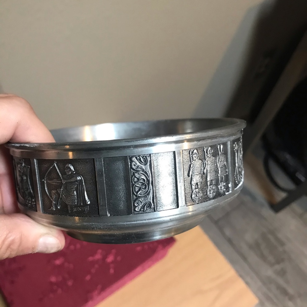 Traditional Compote bowl Konge HS Pewter vintage